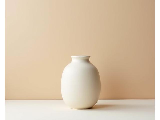 Moderne keramikvase i sandfarver