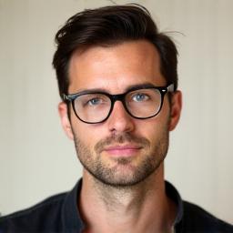 Portræt af Mikkel Lassen, glaspuster
